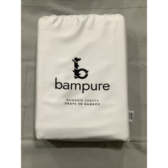 BAMPURE  4 Pcs Queen  Grand Sheet Set White  100% Pure Viscose Bamboo Sheets NEW - Picture 1 of 4